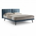 Modernes Design Doppelbett aus Made in Italy Stoff - Nives