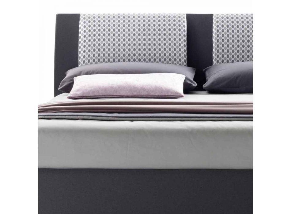Luxus Doppelbett mit Box aus zweifarbigem Stoff Made in Italy - Gagia Viadurini