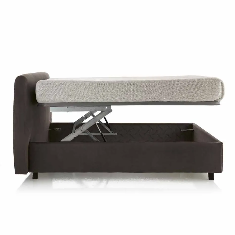 Gepolstertes Doppelbett mit Hebebehälter 160x190 / 200cm Mia Viadurini
