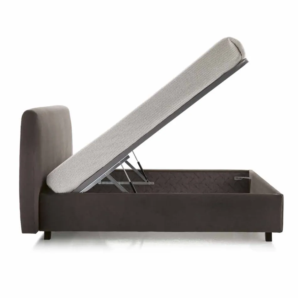 Gepolstertes Doppelbett mit Hebebehälter 160x190 / 200cm Mia Viadurini