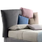 Gepolstertes Doppelbett mit Stauraum aus Stoff – Belle Viadurini