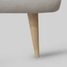 Gepolstertes Doppelbett mit Matratze und 2 Nachttischen, hergestellt in Italien – Rolly Viadurini