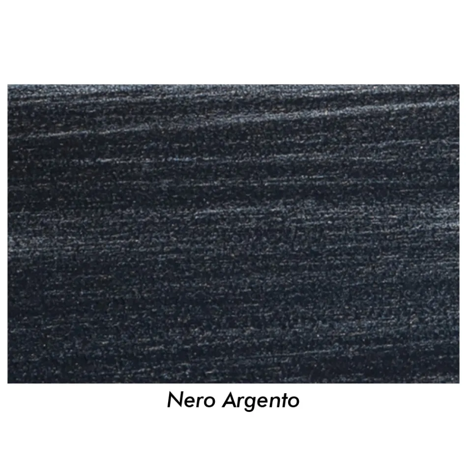 Gepolstertes Doppelbett mit Matratze und 2 Nachttischen, hergestellt in Italien – Rolly Viadurini