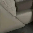 Doppelbett gepolstert und bezogen mit Stoff und Leder Made in Italy - Lula Viadurini