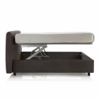 Modernes gepolstertes Doppelbett mit Sonnenbox 160x190 / 200cm Viadurini