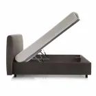 Modernes gepolstertes Doppelbett mit Sonnenbox 160x190 / 200cm Viadurini