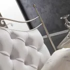 Gepolsterte Doppelbett handgefertigt aus massivem Eisen Gracie Viadurini