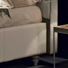 Kunstleder Doppelbett mit Aufbewahrungsbox 160x190 / 200 cm Gin Viadurini