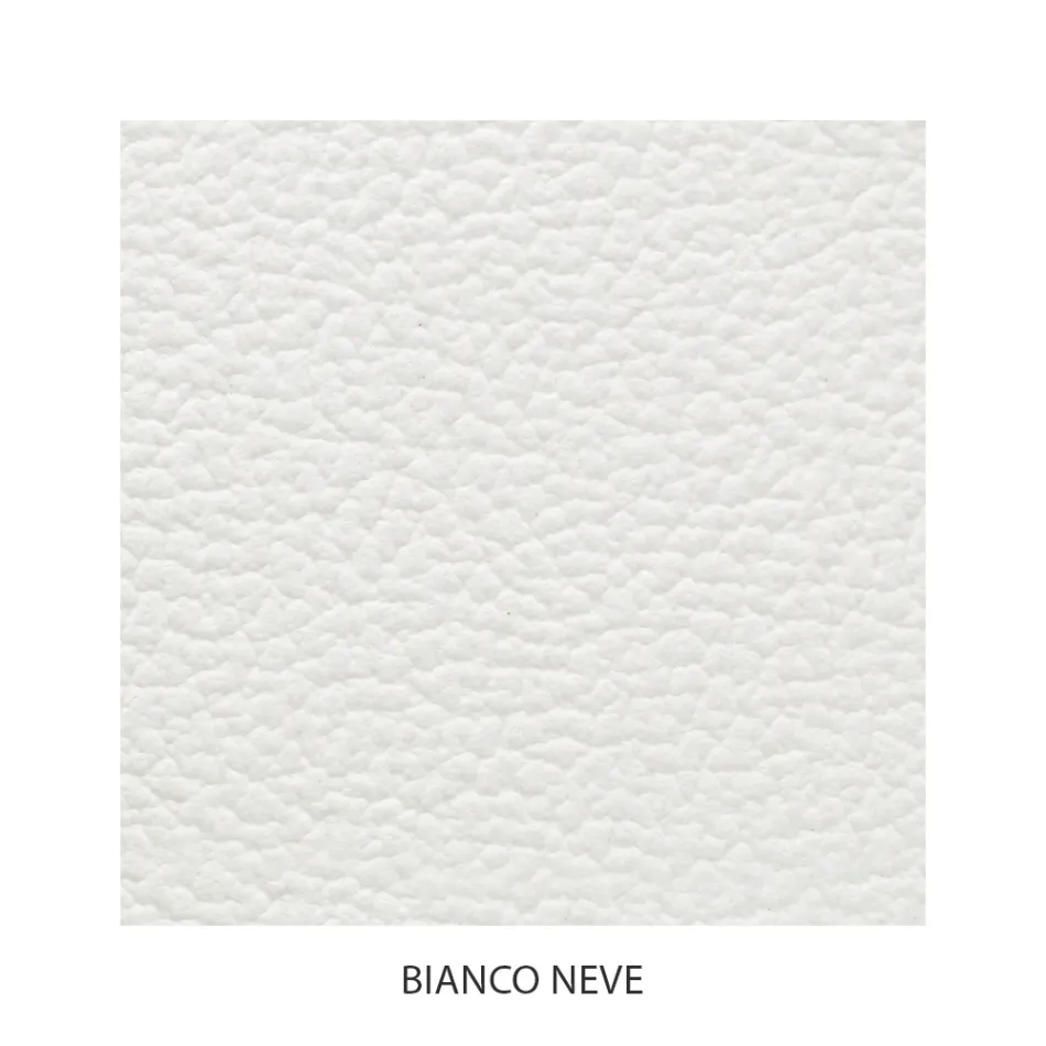 Doppelbett aus echtem Leder mit Matratze und 2 Nachttischen, hergestellt in Italien – Laser Viadurini