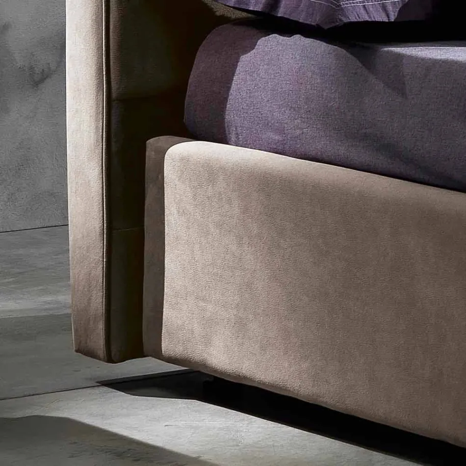 Modernes Doppelbett mit Aufbewahrungsbox 160x190 / 200 cm Gin Viadurini