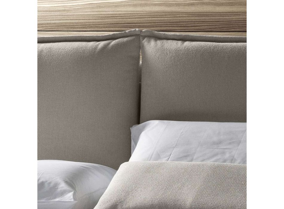 Modernes Doppelbett mit gepolstertem Kopfteil Made in Italy - Ernesta Viadurini