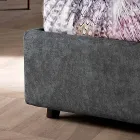 Modernes gepolstertes Doppelbett mit gestepptem oder glattem Design – Aftamo Viadurini