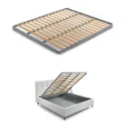 Modernes Doppelbett aus Kunstleder mit Stauraum – Ozzano Viadurini