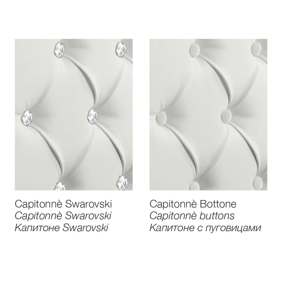 Modernes Doppelbett aus Kunstleder mit Stauraum – Ozzano Viadurini