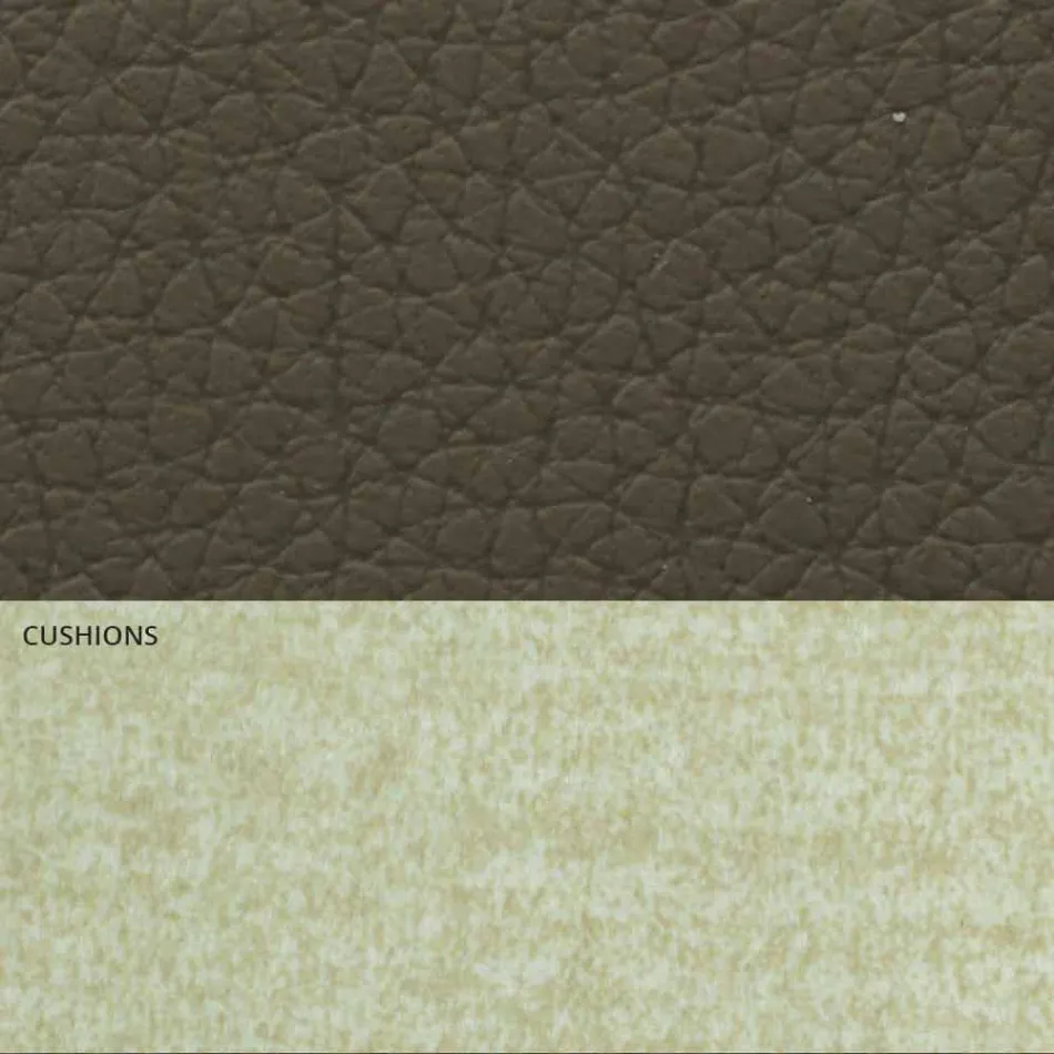 Modernes Doppelbett aus Kunstleder und Stoff Made in Italy - Zeldo Viadurini