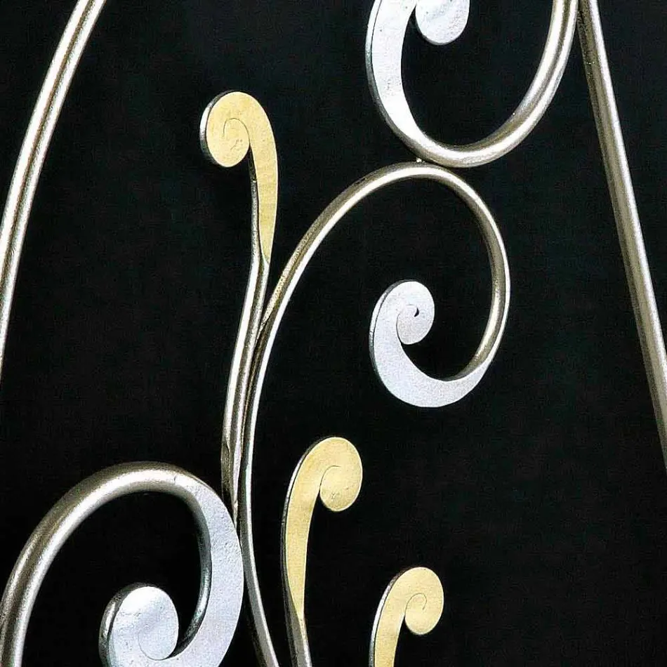 neoklassischen Doppelbett in voller handgeschmiedeten Eisen Jessica Viadurini