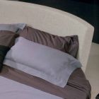 Rundes Design Doppelbett bezogen in Made in Italy Stoff - Rello Viadurini