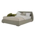 Modernes Doppelbett mit Box aus Stoff oder Kunstleder Made in Italy - Minerva