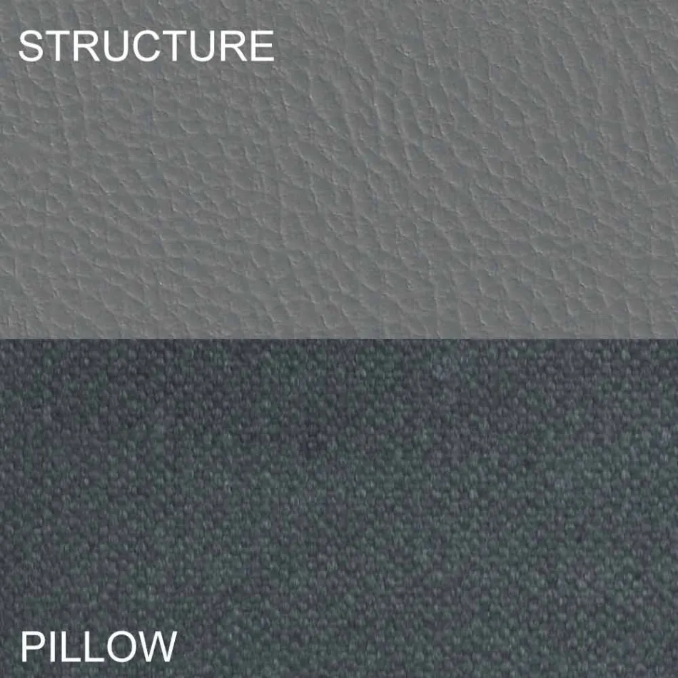 Rundes Doppelbett bezogen in Made in Italy Design Ecoleather - Vesio Viadurini