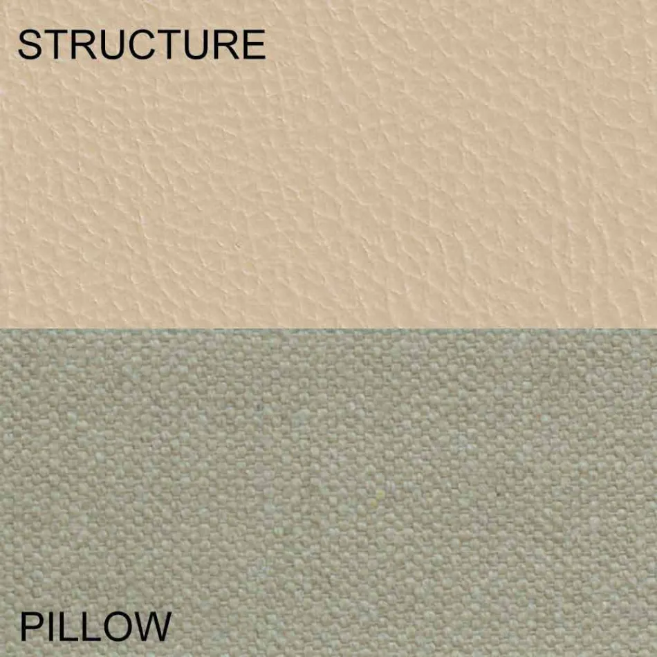 Rundes Doppelbett bezogen in Made in Italy Design Ecoleather - Vesio Viadurini