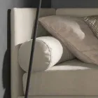 Einzelbett mit geformtem Kopfteil und Seitenwand, Line8 Bolzan Viadurini