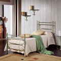 Einzelbett 85x190 cm aus Schmiedeeisen Made in Italy Leila 
