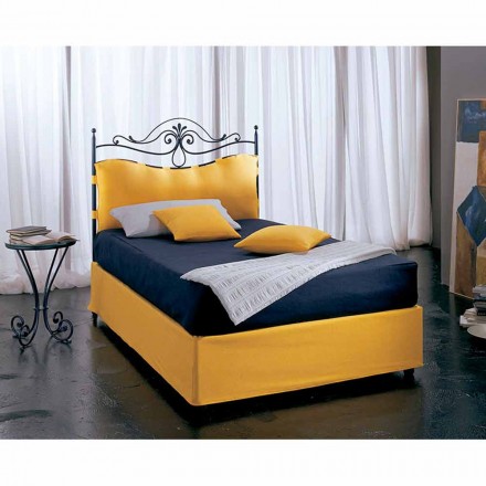 Ein Bett und einen halben Quadratmeter Schmiedeeisen Lira Viadurini