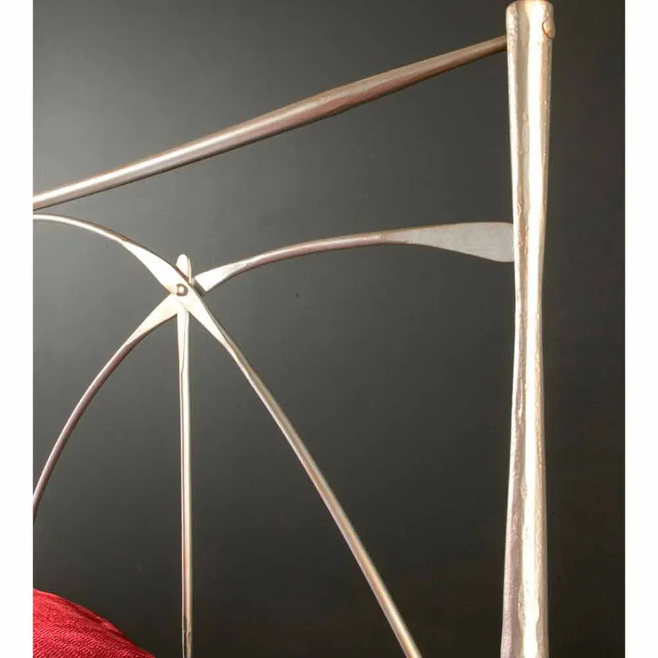 Ein Bett und einen halben Quadratmeter Schmiedeeisen Persephone Viadurini