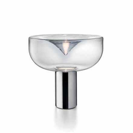 Aella Leucos Moderne Tischlampe in Kristallglas-LED RGB Viadurini