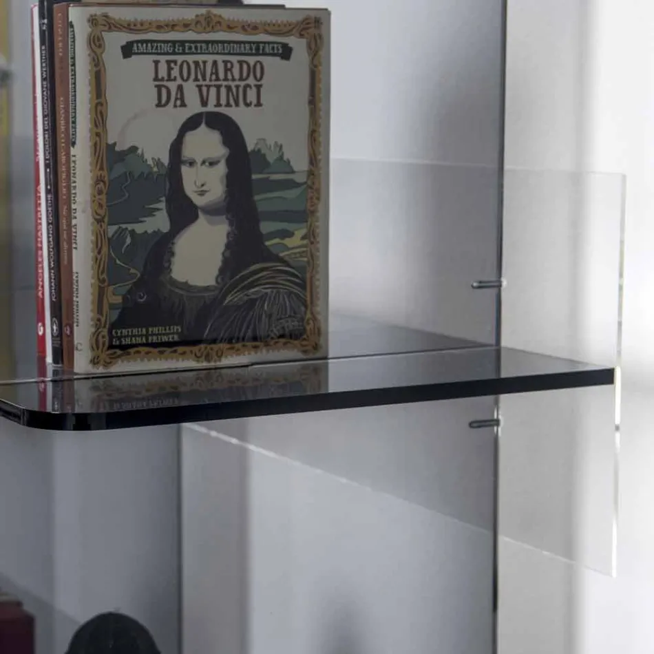 Modernes Bücherregal aus verzinktem Plexiglas Sfera4 Viadurini