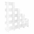 Sfera3 transparentes Wand Bücherregal L180 x H180 x P30 cm, hergestellt in Italien Viadurini