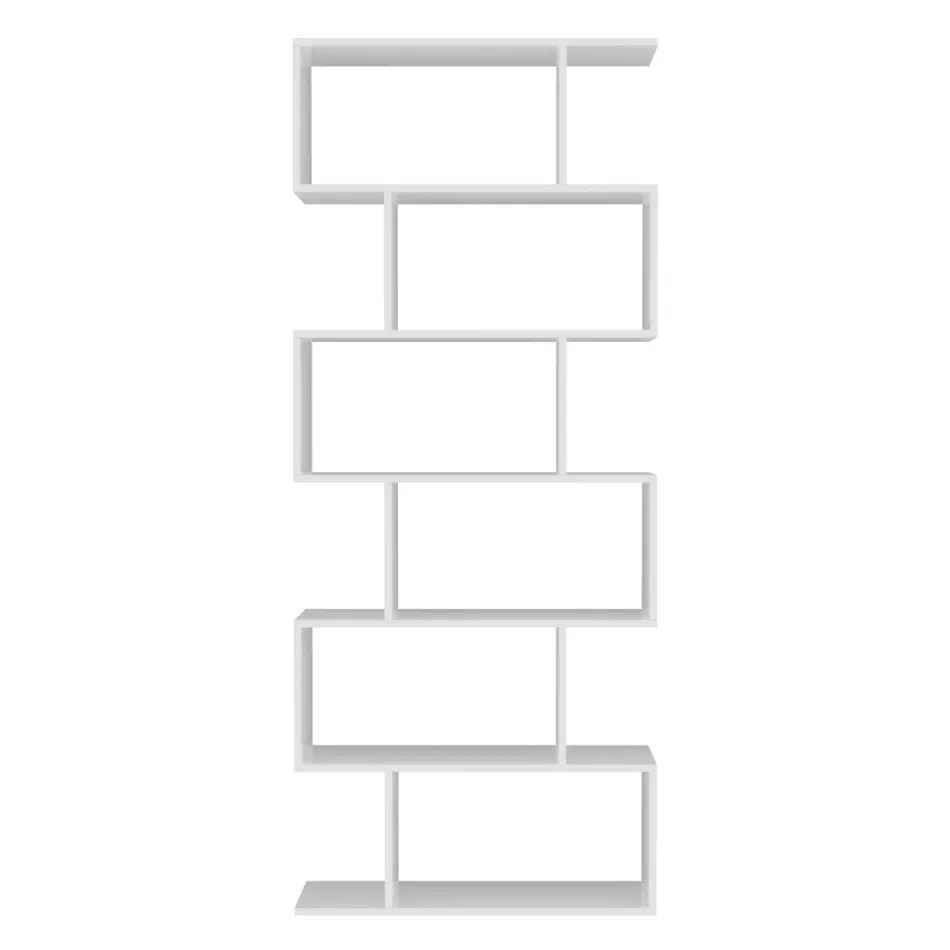 Vertikales Design-Wand-Bücherregal Wohnzimmer aus Holz 3 Ausführungen - Minetta Viadurini