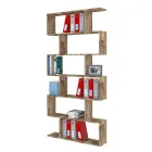 Vertikales Design-Wand-Bücherregal Wohnzimmer aus Holz 3 Ausführungen - Minetta Viadurini