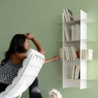 Modulares Design Wand Bücherregal aus hochwertigem Metall - Roger Viadurini