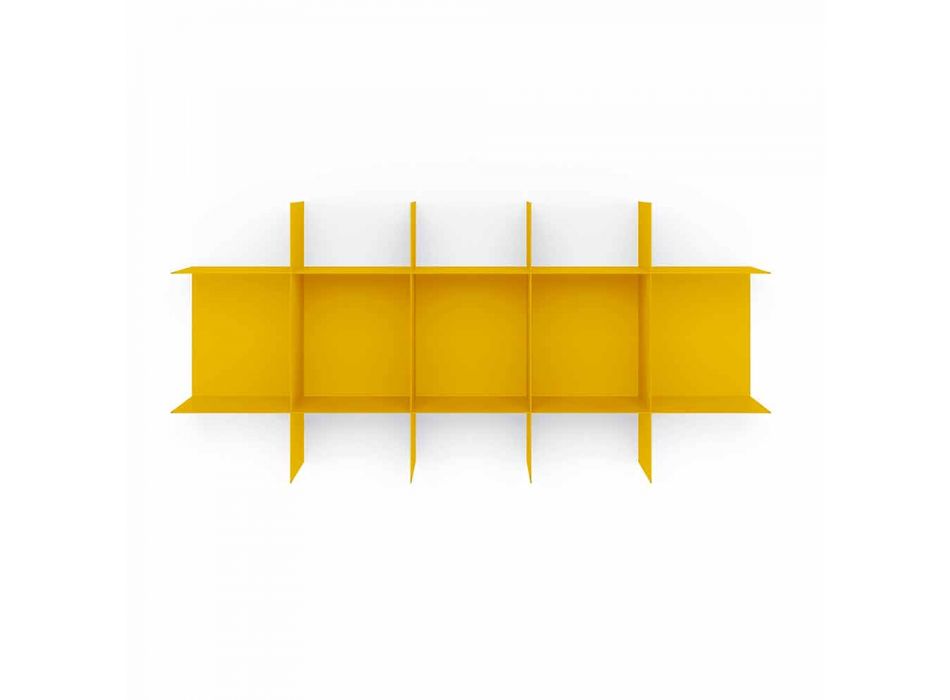 Modular Design Wand Bücherregal in Metall Verschiedene Farben - Roger Viadurini