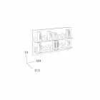 Bibliothek zu hängen Skyline 130x70 Mabele Viadurini