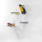 Modernes Bücherregal mit weißem Design von Carol, hergestellt in Italien Viadurini