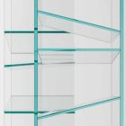 Design Floor Bücherregal aus Glas mit Stahlsockel Made in Italy - Biba Viadurini