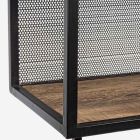 Homemotion Boden Bücherregal aus lackiertem Stahl mit Holzregalen - Borino Viadurini