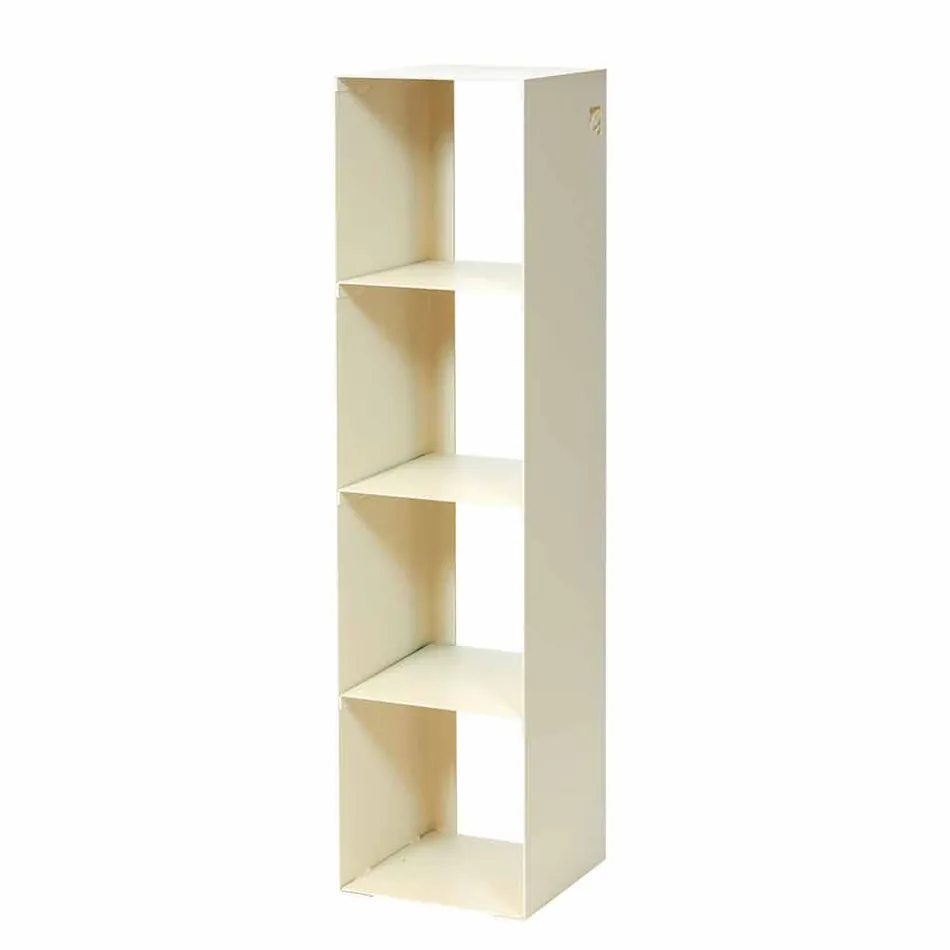 Schwarzes, rotes, weißes oder graues Eisen Modernes Boden Bücherregal Made in Italy - Pls Viadurini