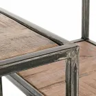 Homemotion Industrial Style Bücherregal aus lackiertem Stahl und Holz - Zompo Viadurini