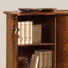 Bücherregal aus Walnussholz mit Intarsien und 4 Schubladen Made in Italy - Caligola Viadurini