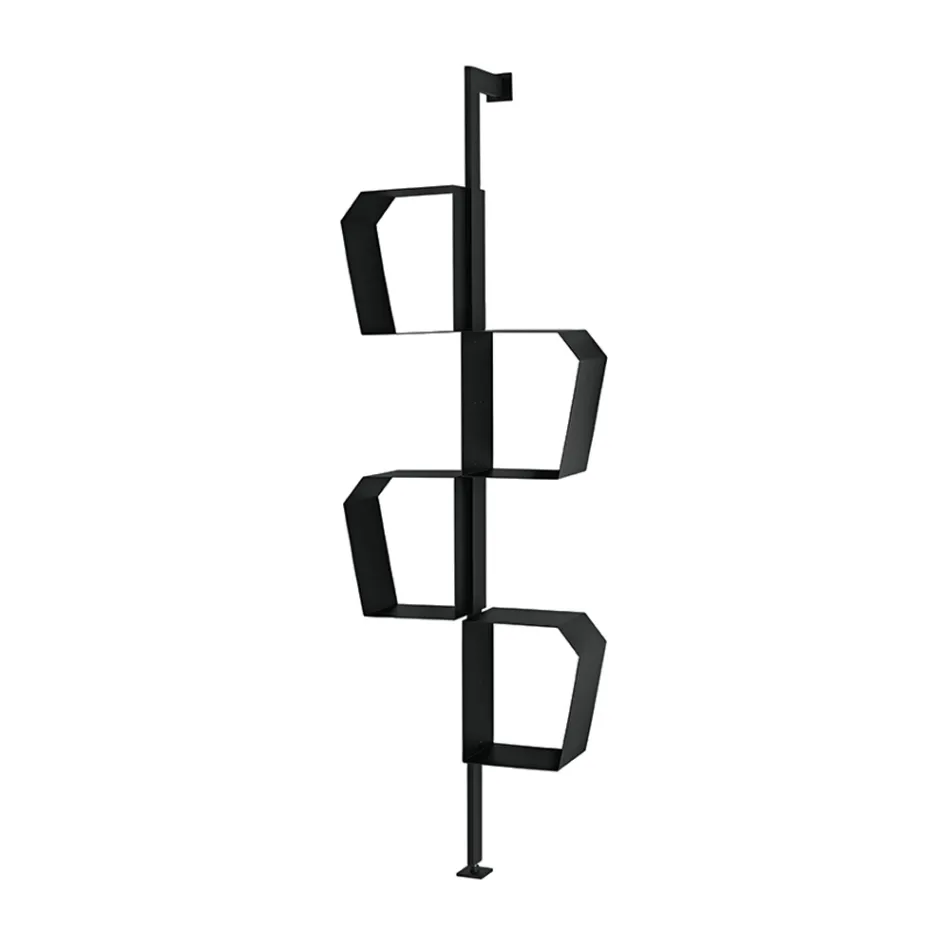 Bücherregal aus lackiertem Metall mit verstellbaren Beinen, hergestellt in Italien - Fernanda Viadurini