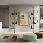 Bücherregal aus lackiertem Metall mit verstellbaren Beinen, hergestellt in Italien - Fernanda Viadurini