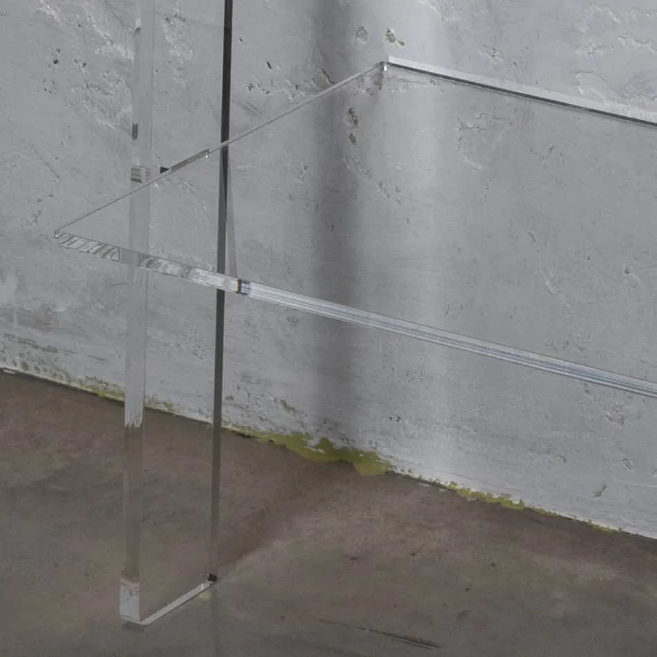 Wohnzimmer Bücherregal aus transparentem Acrylglas 2 Größen - Parotta Viadurini