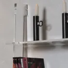 Wohnzimmer Bücherregal aus transparentem Acrylglas 2 Größen - Parotta Viadurini