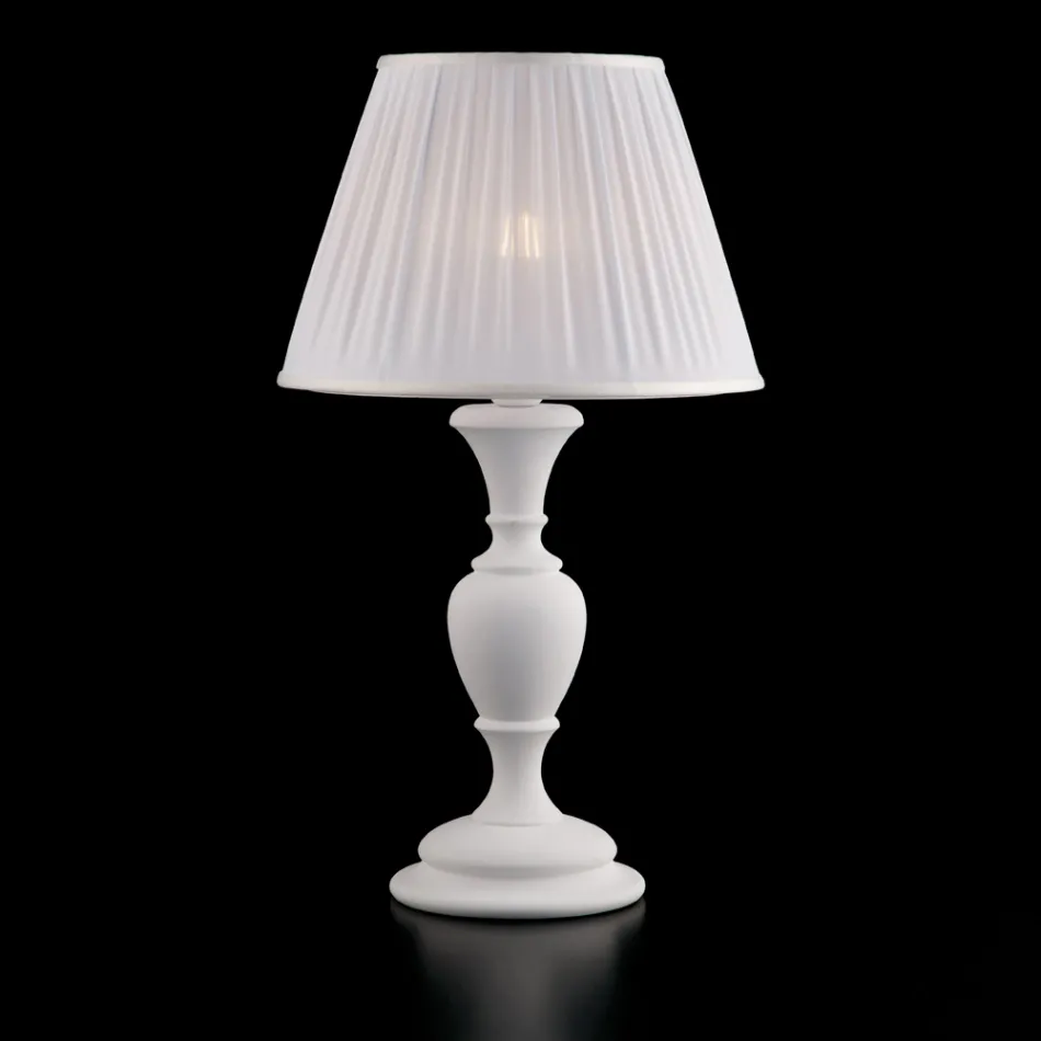 Holzlampe mit Lampenschirm aus Italien für die Inneneinrichtung - Florenz Viadurini