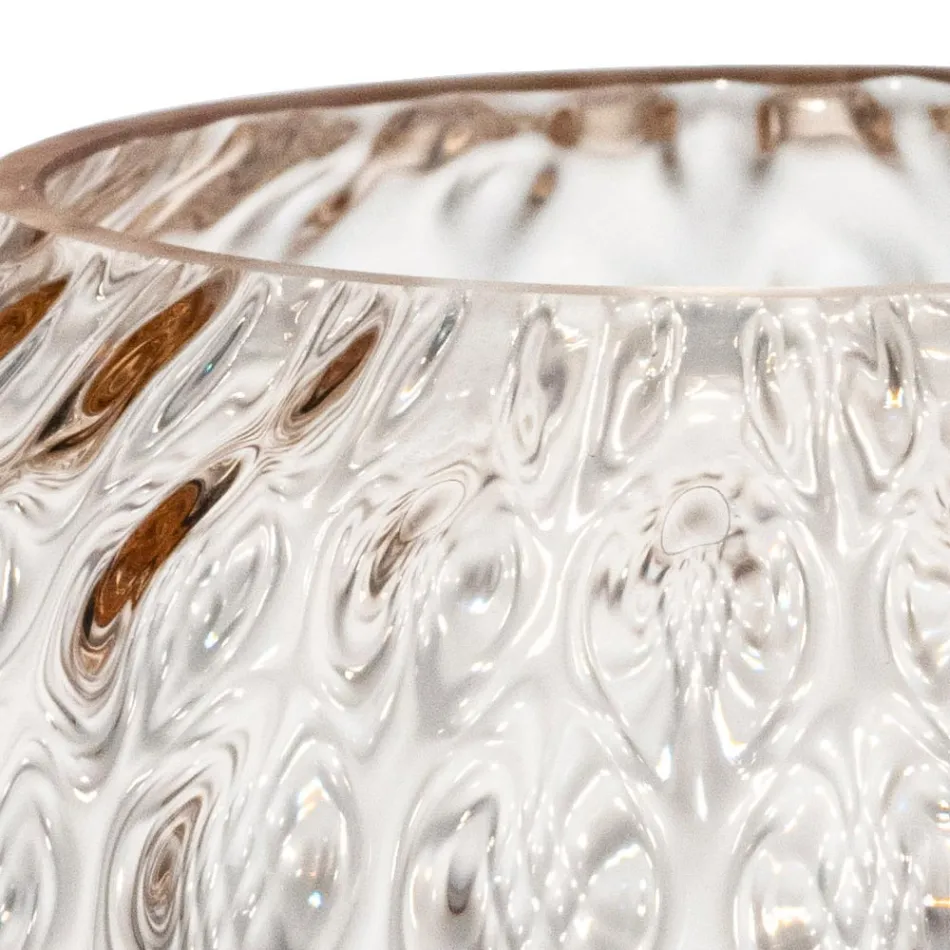 Kleine, mundgeblasene Glas-Tischlampe, hergestellt in Italien – Elisia  Viadurini