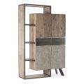 Sideboard 4 Türen 2 Schubladen aus Mangoholz und Stahl Homemotion - Signorino