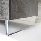 Sideboard mit 2 Türen und 2 zentralen offenen Fächern aus Melamin, hergestellt in Italien – Minnie Viadurini